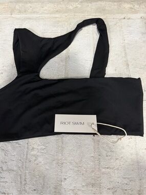 Riot Swim Black One-Shoulder Swimsuit Top